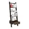 Tuhome Oslo Ladder Bookcase, Four Legs, One Drawer, Five Open Shelves, Dark Walnut ELC6710 - alternate 4